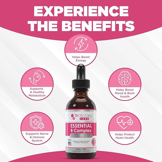 Essential B Complex B12 (2oz (2oz / 60ml Bottle) 60-Day Supply
