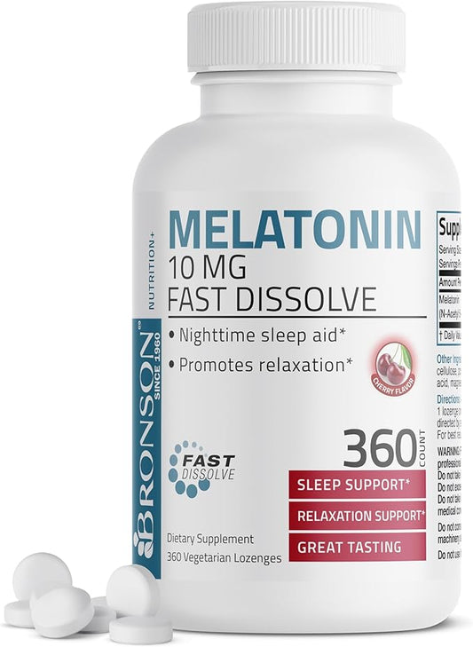 Bronson Melatonin 10mg Fast Dissolve Cherry 360 Count