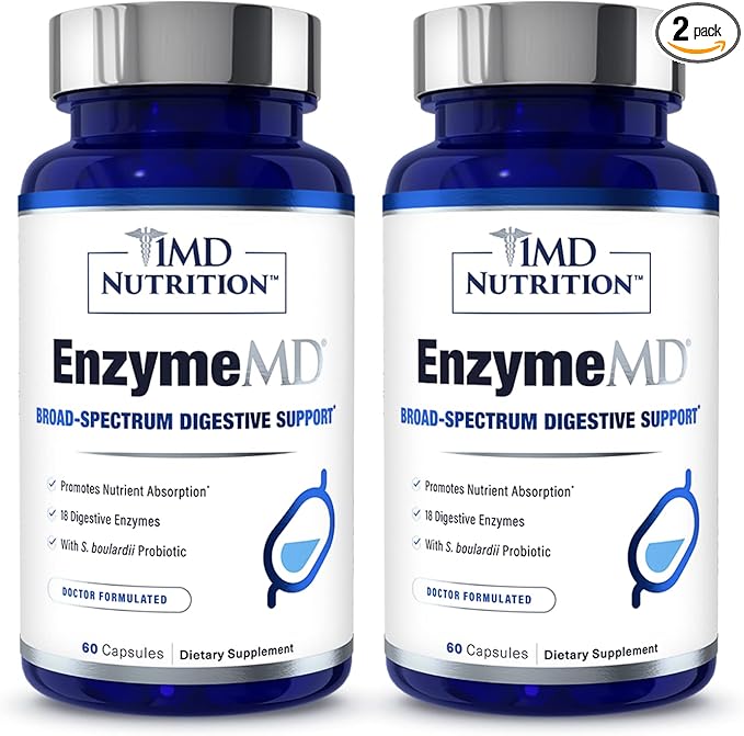 1MD Nutrition EnzymeMD 18 Plant-Based 120 Capsules (2-Pack)