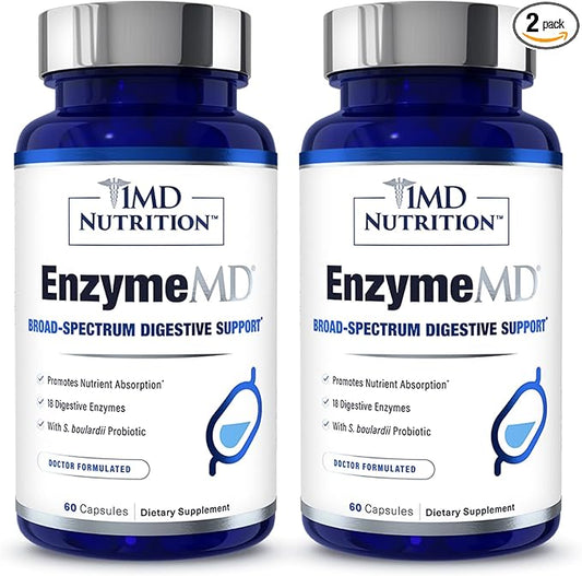 1MD Nutrition EnzymeMD 18 Plant-Based 120 Capsules (2-Pack)