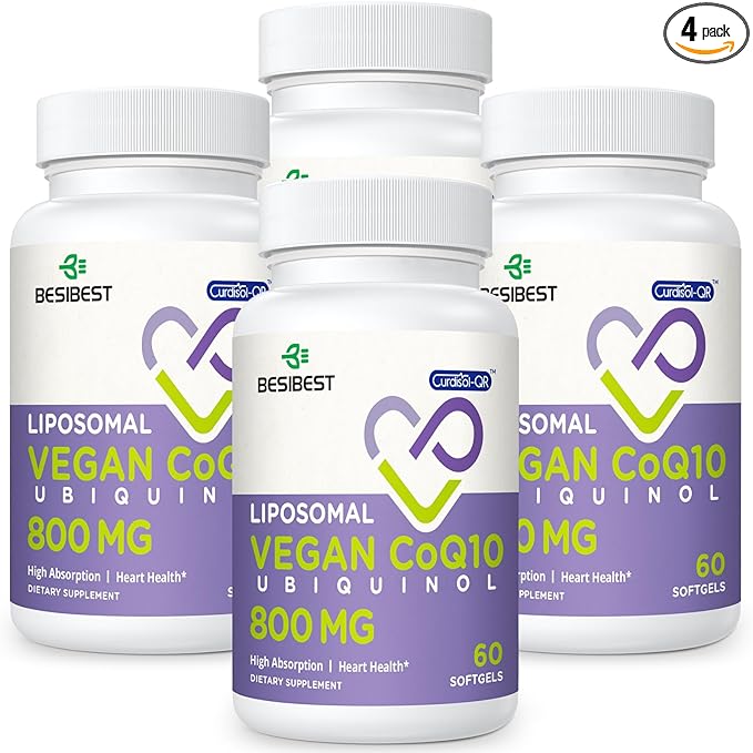 Liposomal Ubiquinol CoQ10 800 MG Softgel, CoQ10 Ubiquinol Q10 800mg, 800mg, Powerful 240 Vegan