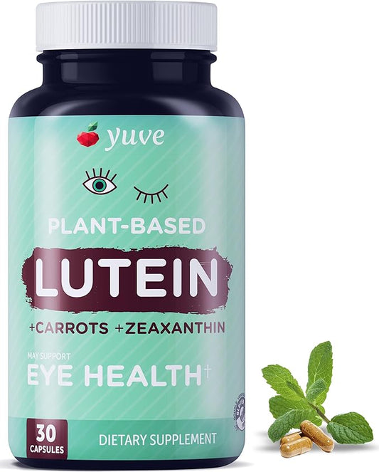 Yuve Lutein Zeaxanthin Supplement, Lutein 20mg, Lutemax2020, Eye 30 Vegan