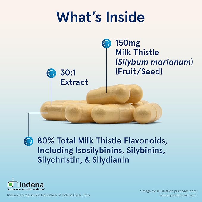 Jarrow Formulas Milk Thistle 150 mg 30:1 Standardized 200 Veggie 66-200 Day