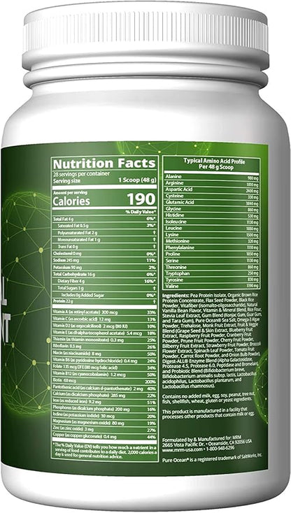 MRM Nutrition Veggie Meal Replacement Protein 22g complete 28 servings