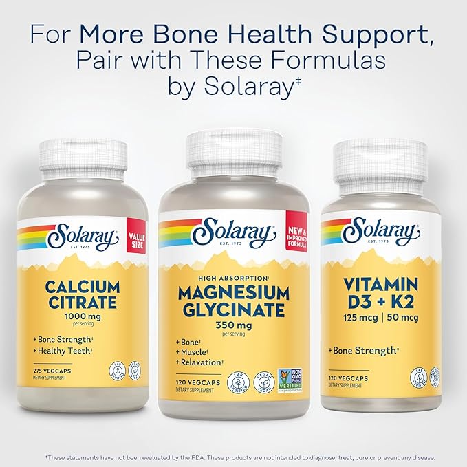 Solaray Magnesium Glycinate, New & Improved 60 Day (30 Servings, 120 VegCaps)
