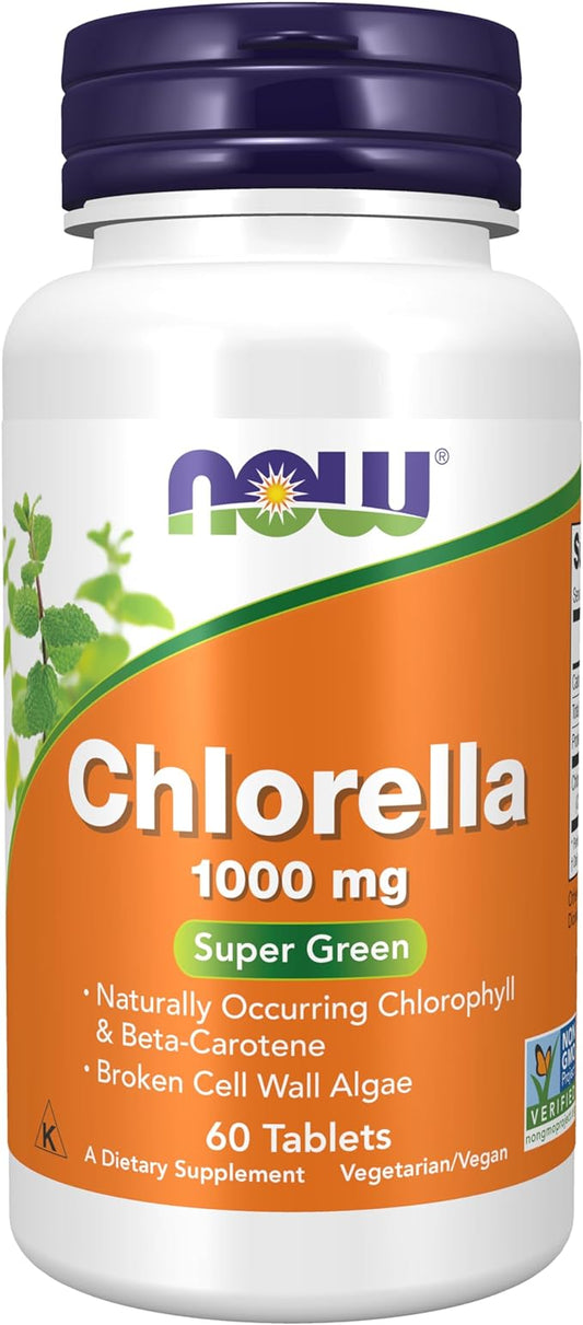 NOW Supplements, Chlorella 1000 mg 60 Tablets