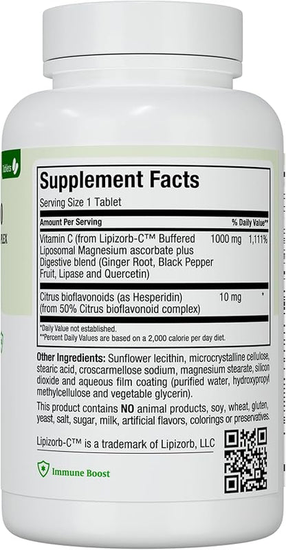 Liposomal Vitamin C - Liposomal VIT C - 1000mg Tablets with Digestive Blend - Highly Absorbable High Dose VitaminC - Non GMO Kosher Vegetarian Doctor-Formulated Immune Support Supplement (90 Count)