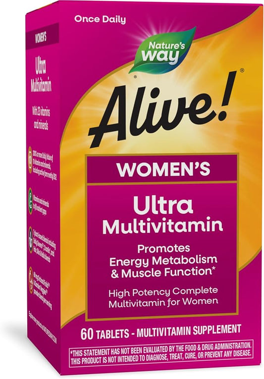 Nature's Way Alive! Women's Daily Ultra B12, 60 60 Tablets