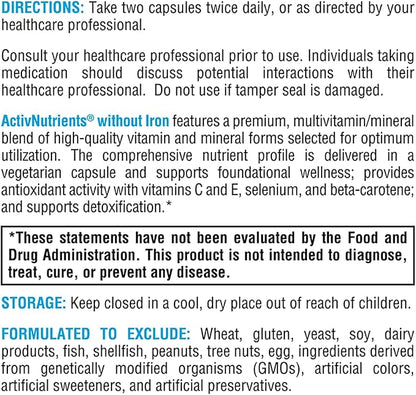 XYMOGEN ActivNutrients without Iron (120 Capsules)