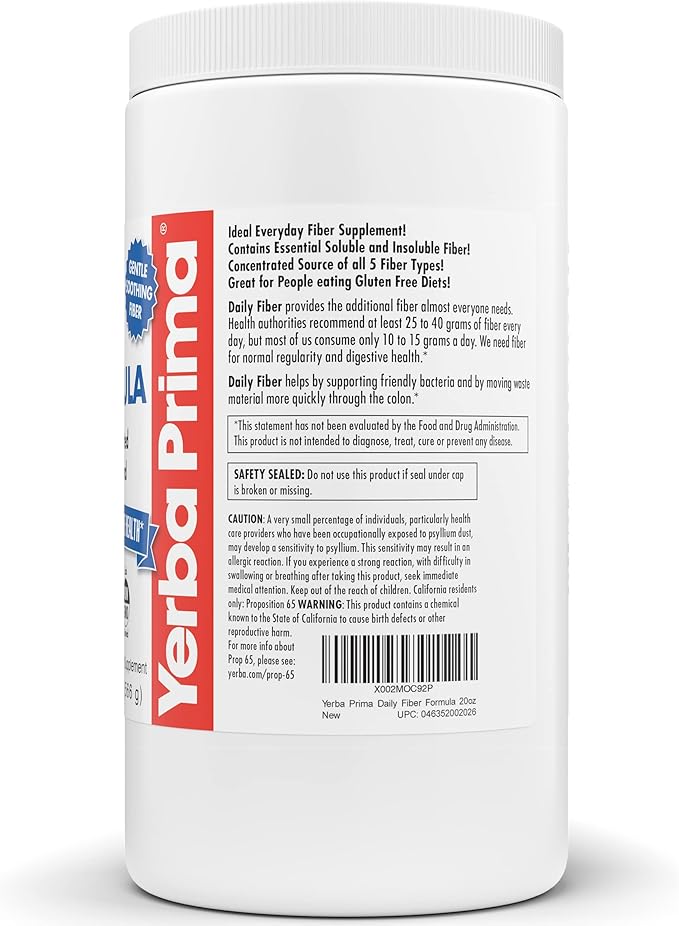 Yerba Prima Daily Fiber Formula 20 oz