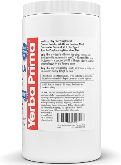 Yerba Prima Daily Fiber Formula 20 oz