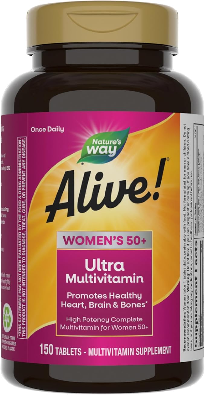 Nature’s Way Alive! Women’s 50+ Ultra B12, Gluten-Free, 150 Tablets
