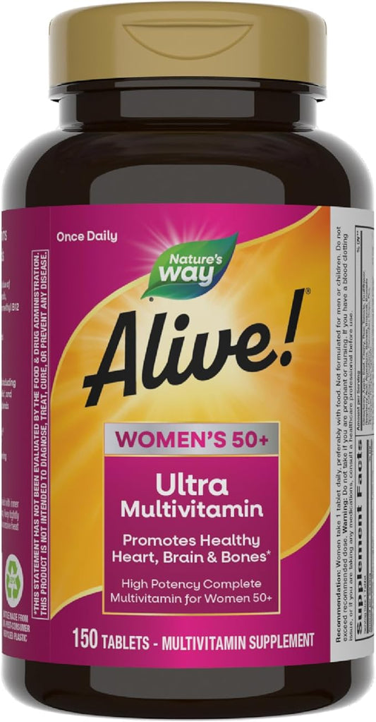 Nature’s Way Alive! Women’s 50+ Ultra B12, Gluten-Free, 150 Tablets
