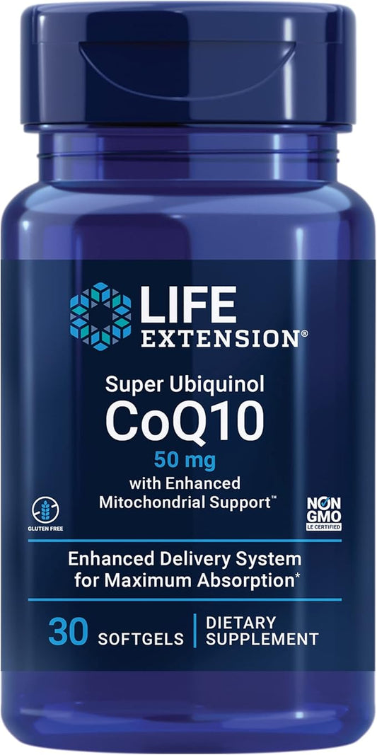 Life Extension Super Ubiquinol CoQ10 50 mg, 30 softgels