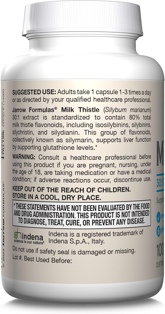 Jarrow Formulas Milk Thistle 150 mg 100 Servings 12