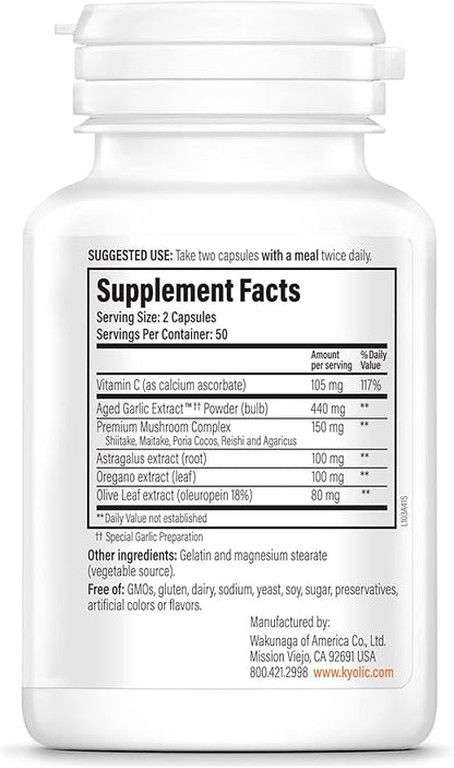 Kyolic Aged Garlic Extract Formula 103 100 Capsules