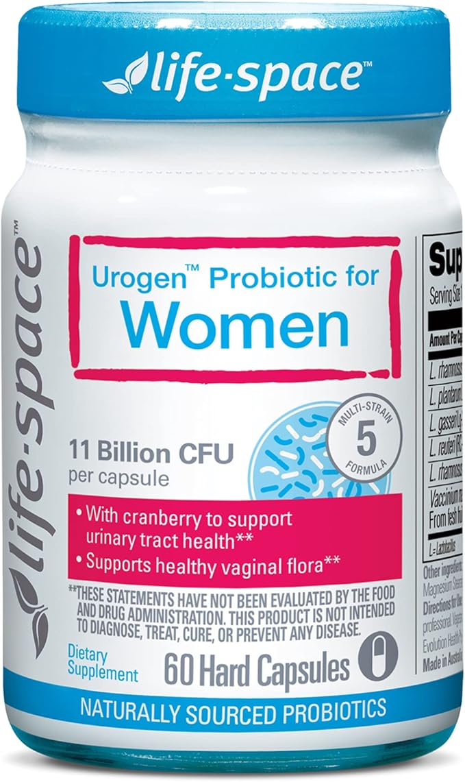 Life-Space Urogen Probiotic with Cranberry 11 Billion 2-Month Serving-60 Serving-60 Capsules