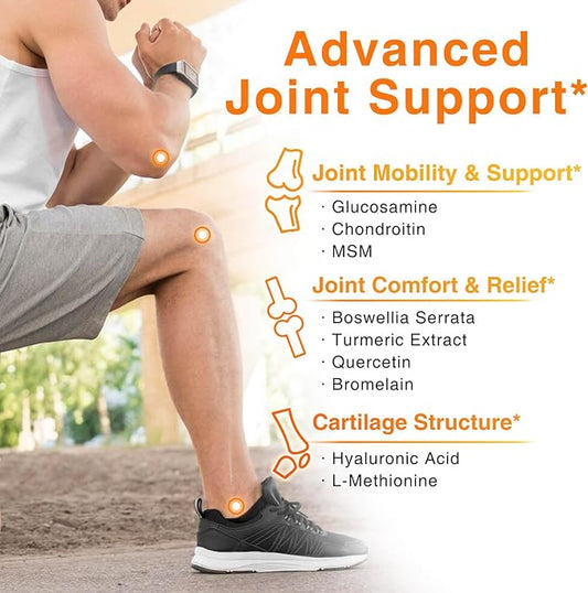 ZEBORA Glucosamine Chondroitin Joint Support Supplement, 120 Capsules