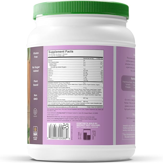 Amazing Grass Greens Superfood Antioxidant: Greens 100 Servings