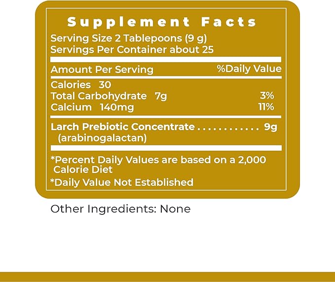 Premier Research Labs Galactan - Larch Arabinogalactan Powder for Men & Women, Prebiotic Fiber Powder for Healthy Gut Microbiome, Larch Tree Extract, Calcium - 8 oz