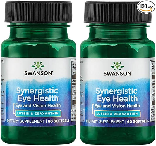 Swanson Synergistic Eye Health 60 Softgels 20 mg 2 mg (2 Pack)
