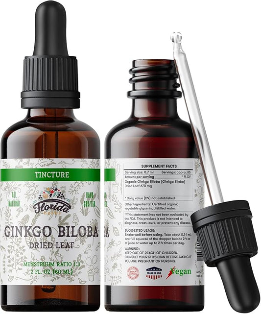 Ginkgo Biloba Tincture Organic Ginkgo Biloba 2 oz