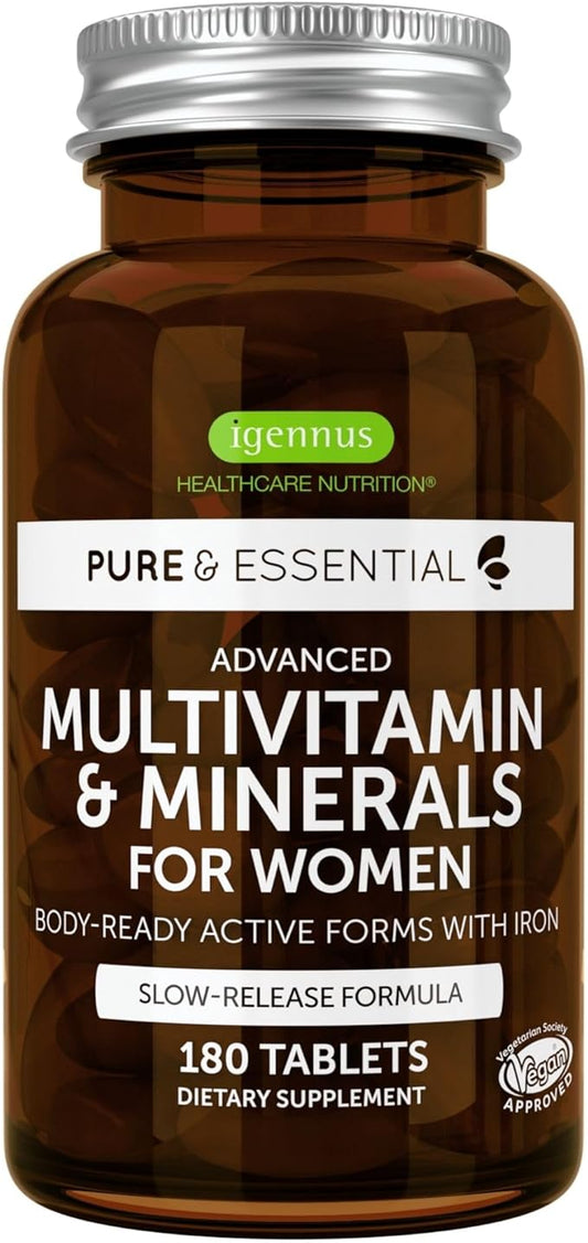 Methylated Women's Multivitamin, Methylated Folate 180 Tablets,