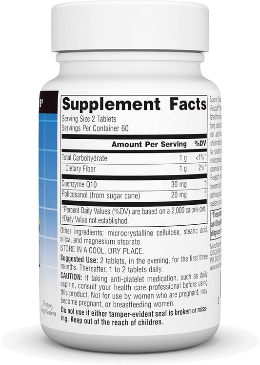 Source Naturals Policosanol with Coenzyme Q10, 10 Mg -120 Tablets