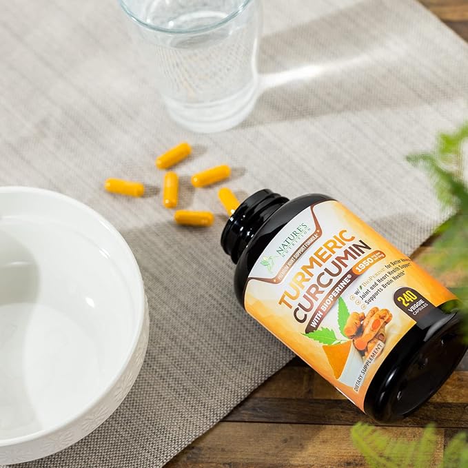 Turmeric Curcumin with BioPerine 95% Standardized 1950mg - 240 Capsules