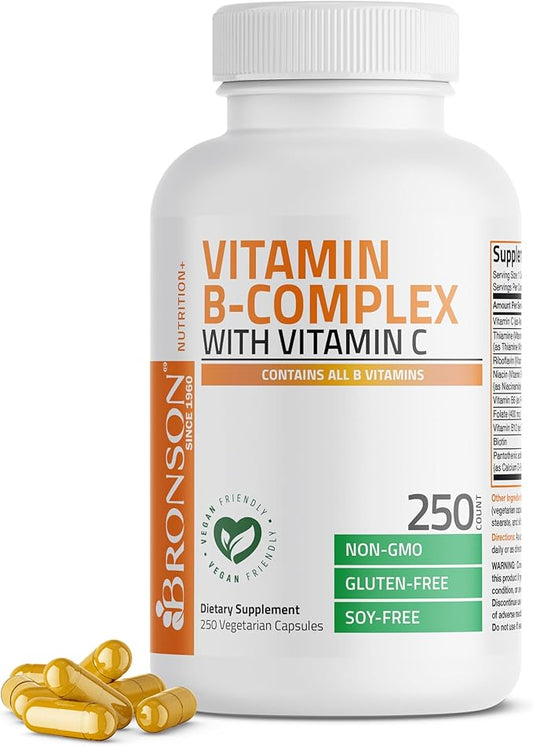 Bronson Vitamin B Complex with Vitamin C 250 Vegetarian