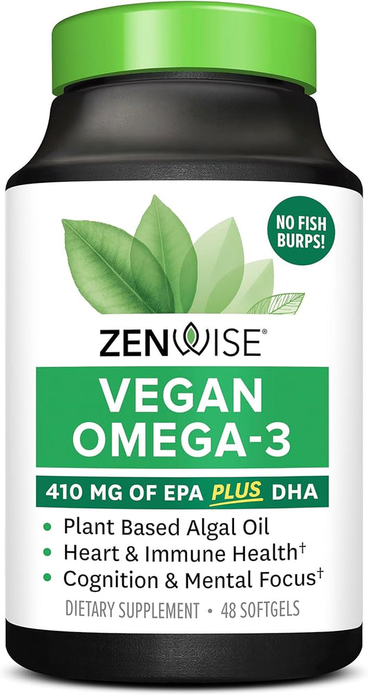 Zenwise Health Vegan Omega 3 Supplement (48 Count)