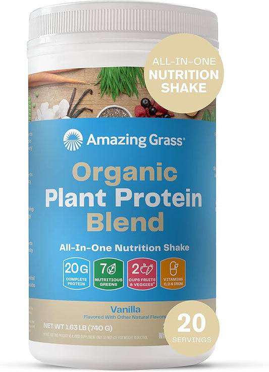 Amazing Grass Organic Plant Protein Blend: 20 Servings