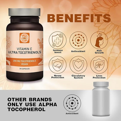 Kala Health Ultra Tocotrienol 200mg Vitamin 4 tocotrienols