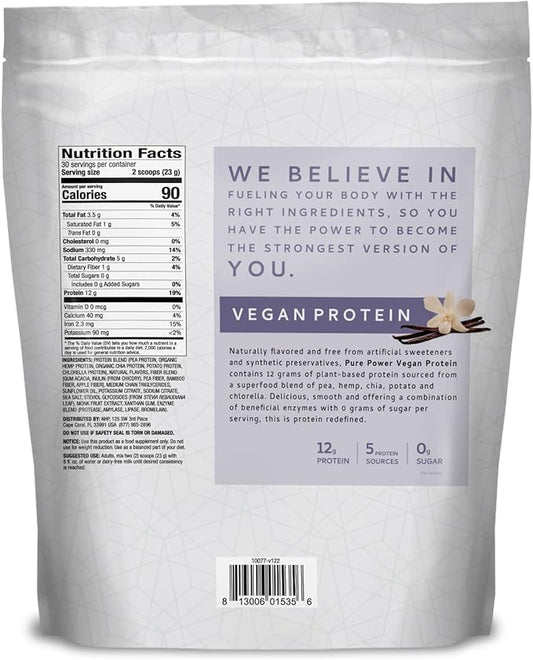 Dr. Mercola Vegan Protein Vanilla (690g), 30 Servings,