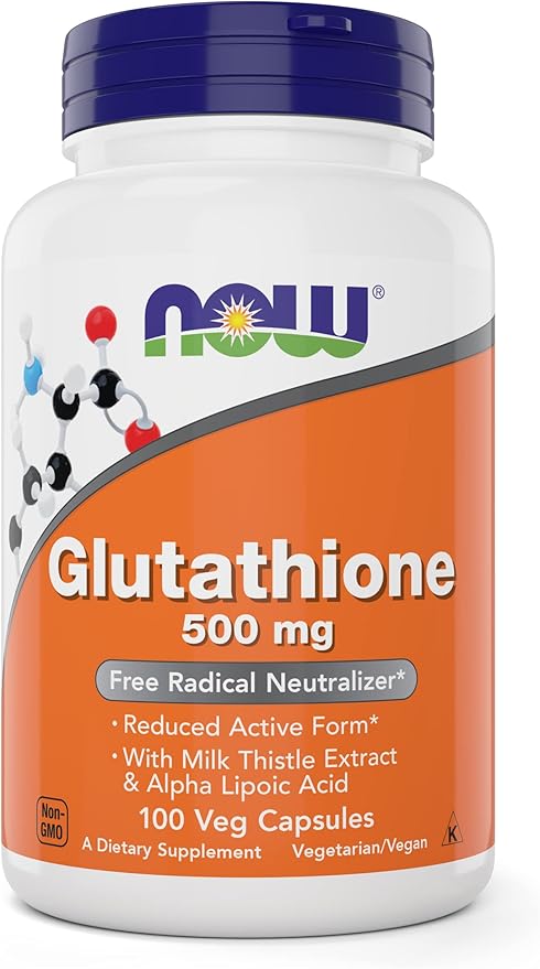 NOW Glutathione 500 mg, 100 Vegan Capsules