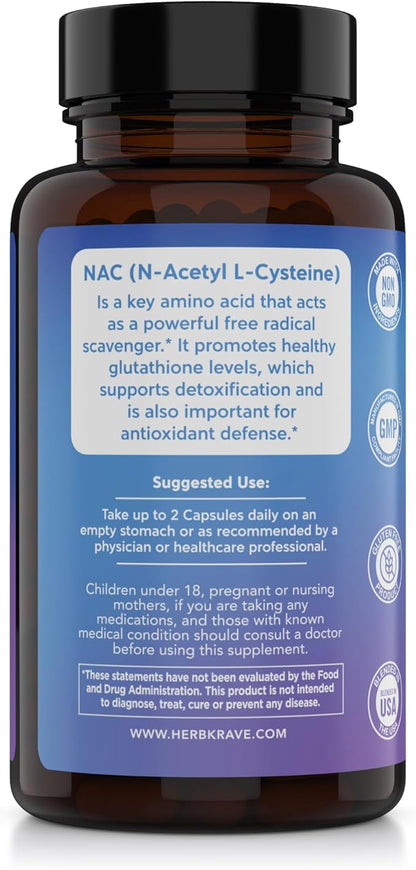 NAC Supplement N-Acetyl Cysteine 1000 mg, 120 N-Acetyl-L-Cysteine