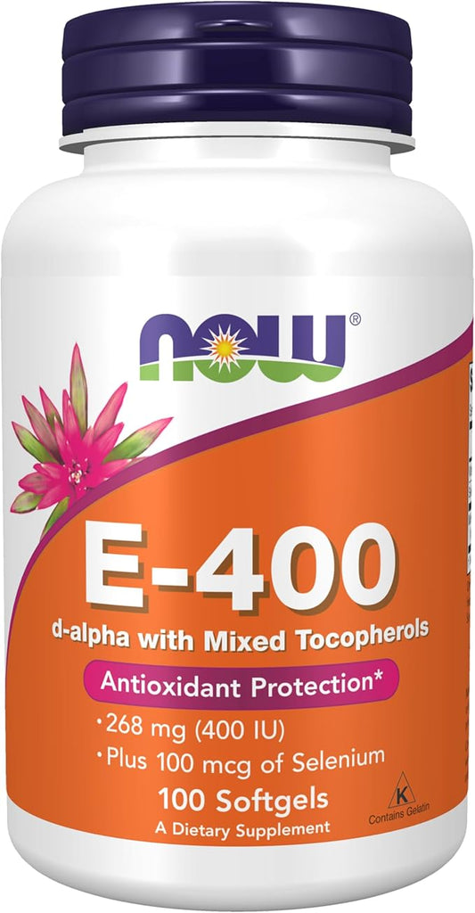 NOW Supplements, Vitamin E-400 IU, Mixed 100 Softgels
