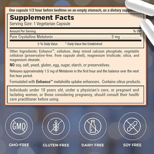 Mt. Angel Vitamins 3MG Time (60 Vegetarian