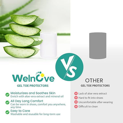 Welnove Toe Protectors – 12-Pack Aloe