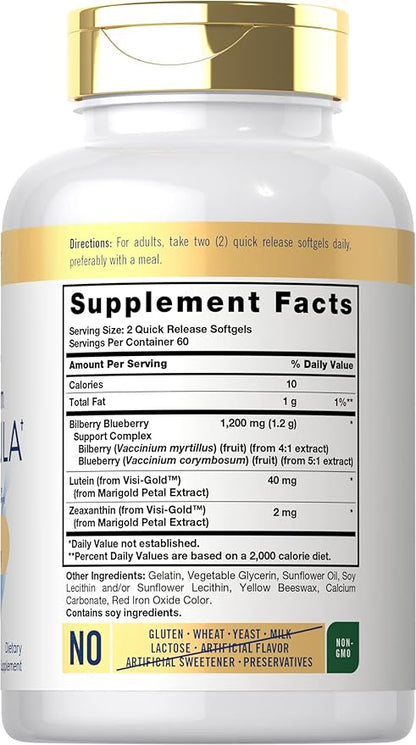 Carlyle Eye Health Vitamins 120 Softgels 40mg, Zeaxanthin,