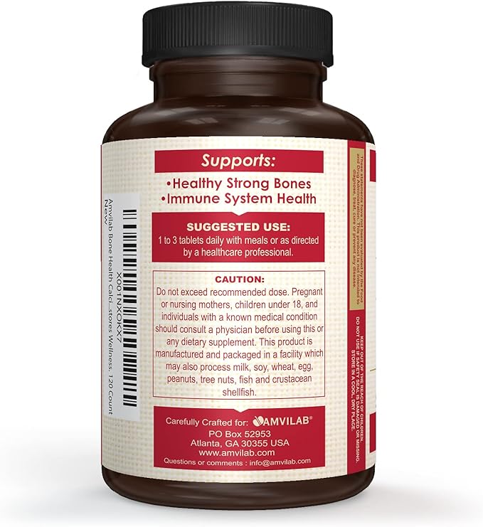 Bone Health Calcium 1000mg, Magnesium 500mg 600IU. Potent 120 Count
