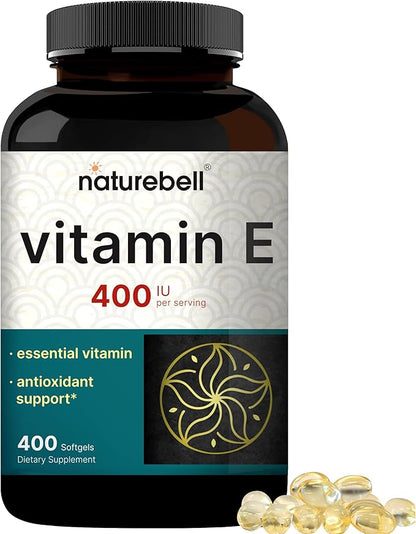 NatureBell Vitamin E Oil Softgels, 400iu 400 Pills