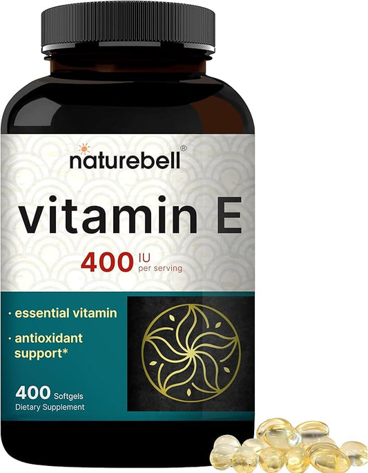 NatureBell Vitamin E Oil Softgels, 400iu 400 Pills