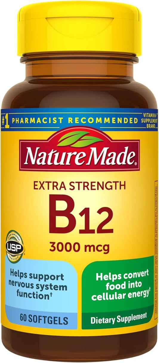 Extra Strength Vitamin B12 3000 mcg 60 Count