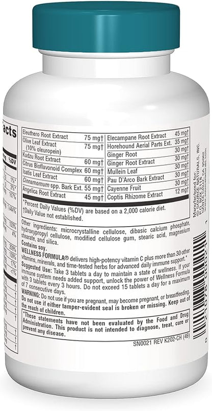Source Naturals Wellness Formula Bio-Aligned Vitamins 45 Tablets