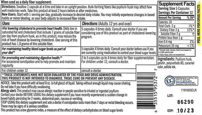 Quality Choice Daily Fiber Capsules 160 Count