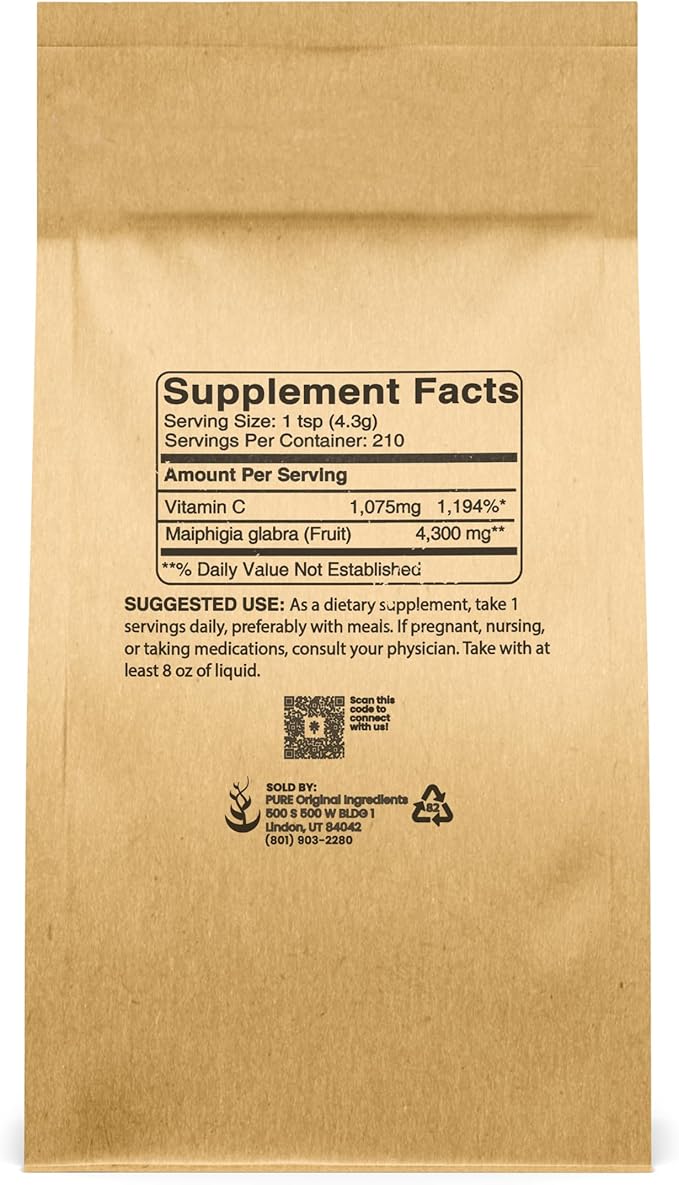 Pure Original Ingredients Acerola Cherry Powder (2 lb) (2 Pound)