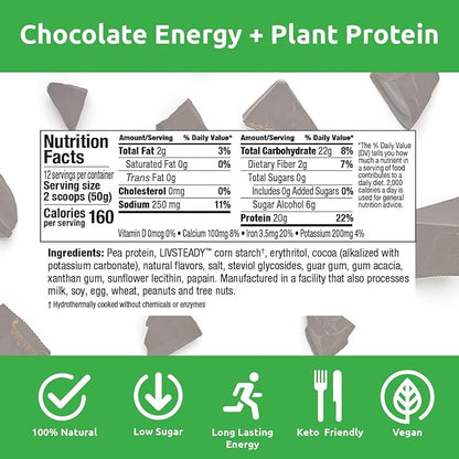 UCAN Energy + Plant Protein Powder 20g Pea -12 Servings