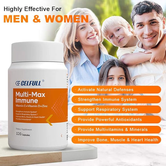Multi-Max Immune Support Supplement 4 Month 120 Capsules 2 Pack