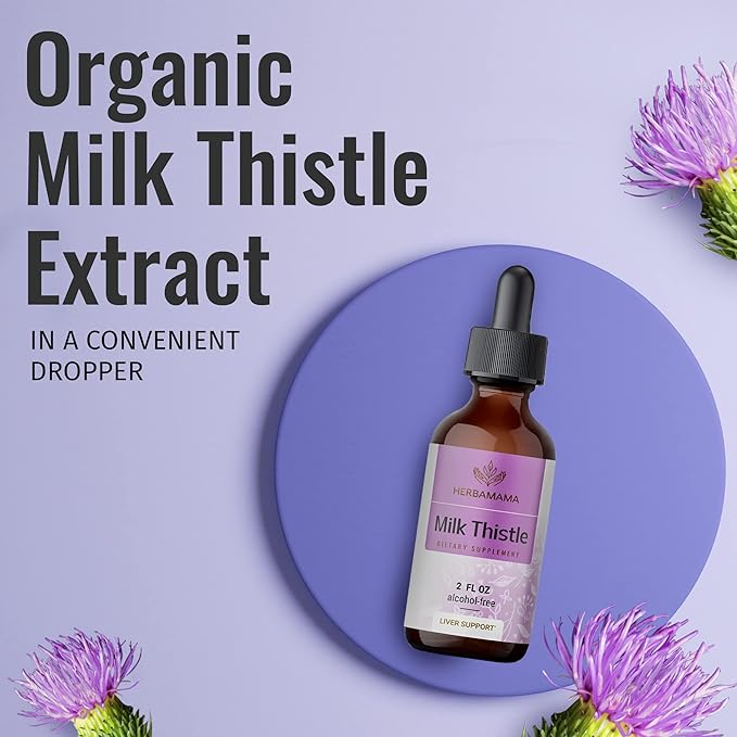 HERBAMAMA Milk Thistle Liquid Drops 2 fl